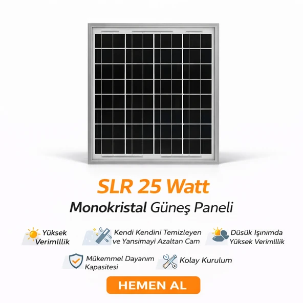 SLR 25 Watt Monokristal Güneş Paneli ürün görseli 1