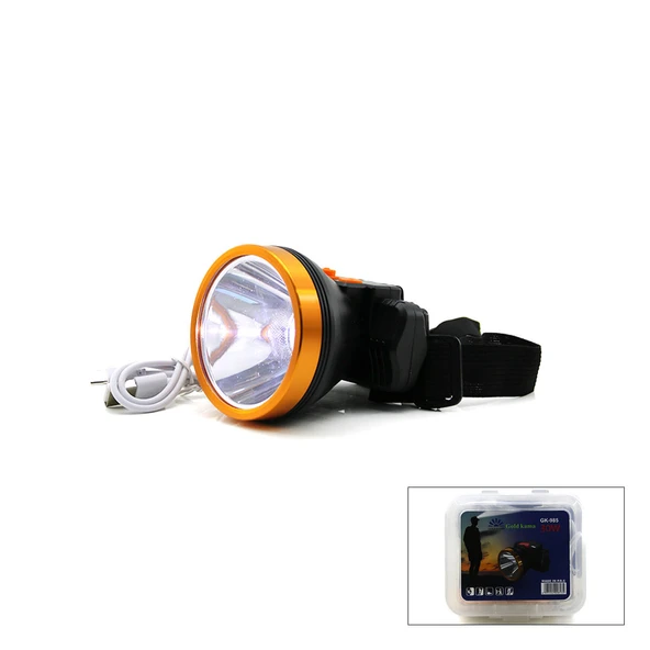 ŞARJLI 30W KAFA LAMBASI FENER USB - TYPE-C KADEME IŞIKLI (2818) ürün görseli 1