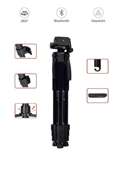 8850 Profesyonel 1.2m Su Terazili Tripod Kamera Tripod ürün görseli 1