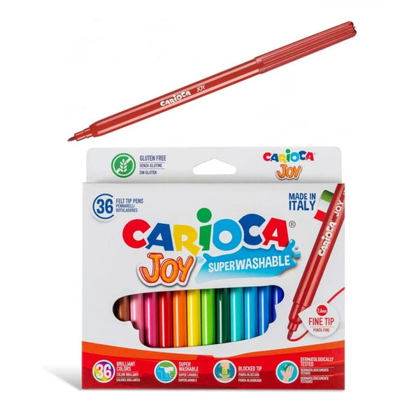 Carioca Joy Süper Yıkanabilir Keçeli Boya Kalemi 36'lı ürün görseli 1