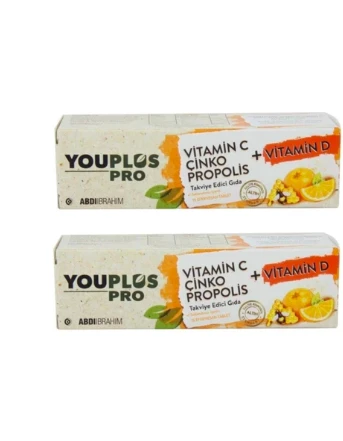 Youplus Pro Vitamin C D Çinko Propolis 15 Efervesan Tablet 2 Adet ürün görseli 1