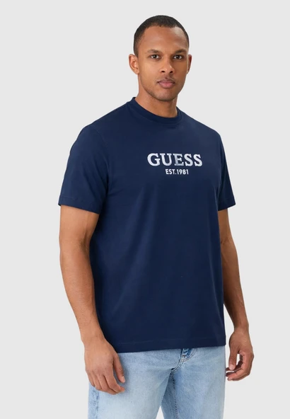 Guess M6GI16K3032 Cn Ss Guess Logo Con Erkek Tişört ürün görseli 1