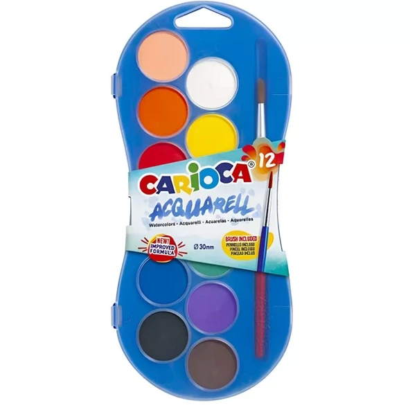 Carioca Sulu Boya 30 mm 12 Renk ürün görseli 1