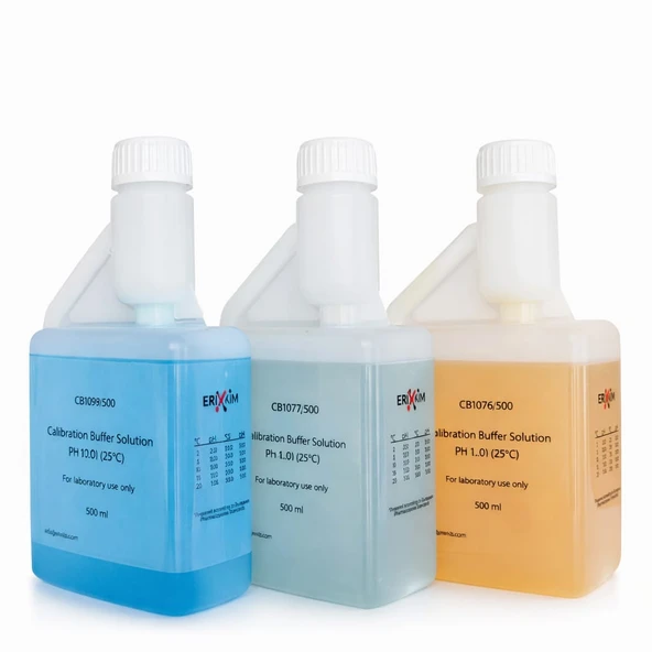Ph Metre Kalibrasyon Sıvısı Seti 500 ml 3 Adet - Standart Buffer Solüsyonu ürün görseli 1