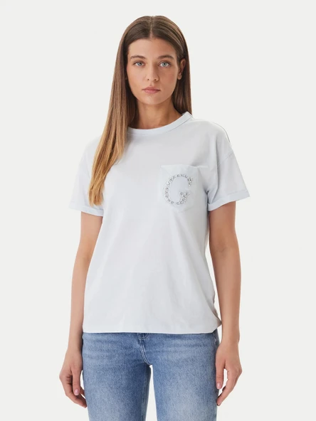 Guess W6GI17K3037 Ss Cn Pocket G Logo Kadın Tişört ürün görseli 1