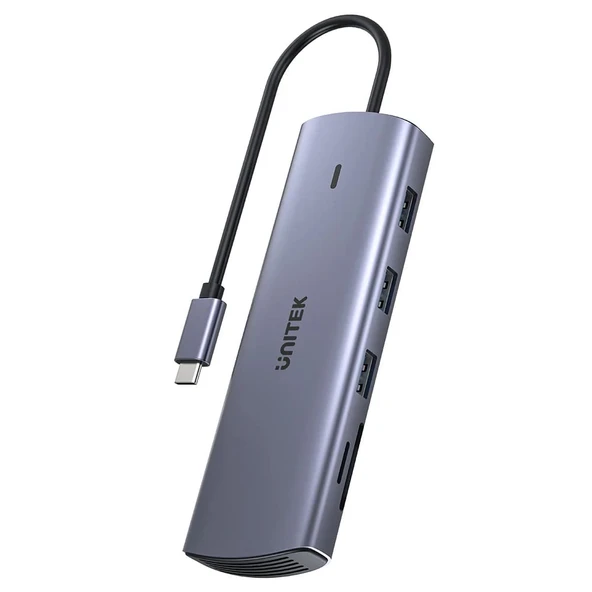 Unitek Type-C to 9 Port Hub Dönüştürücü Ipad Pro & Air Destekli Gigabit Ethernet PD 100W (D1113A) ürün görseli 1