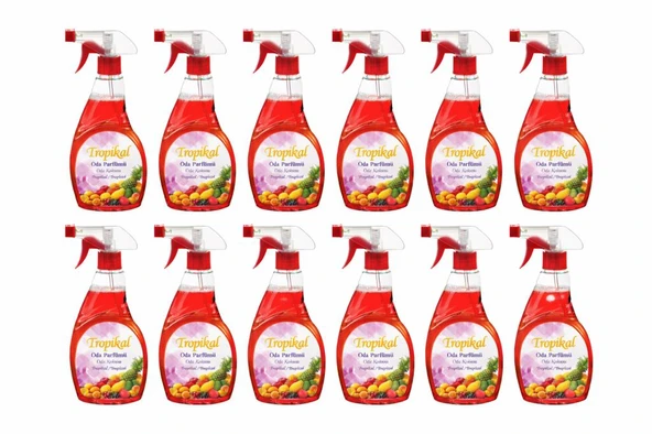 Omnipazar 12 x 500 ml Tropikal Sprey Oda ve Çamaşır Parfümü ürün görseli 1
