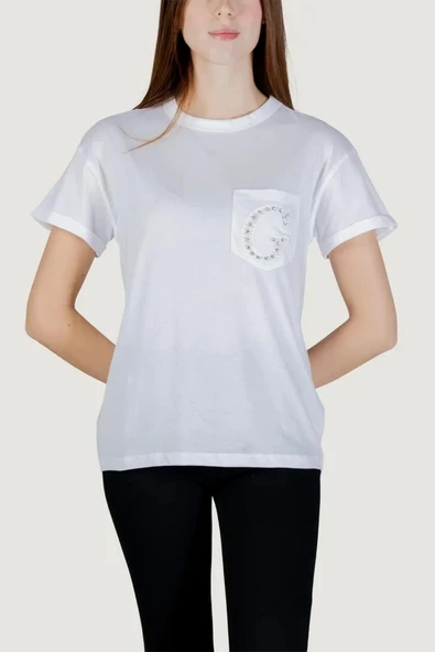 Guess W6GI17K3037 Ss Cn Pocket G Logo Kadın Tişört ürün görseli 1