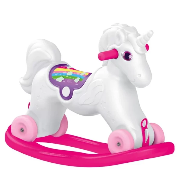 Dolu Unicorn Sallanan Tekerlekli At ürün görseli 1
