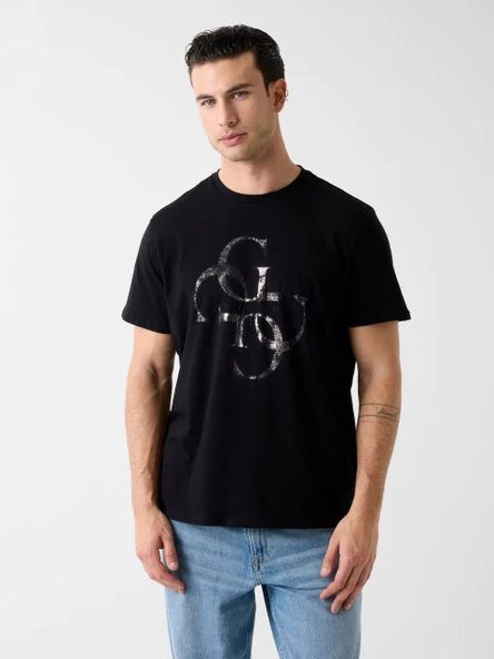 Guess M6RI03I3Z14 Ss Bsc Shimmer Quatt Erkek Tişört ürün görseli 1