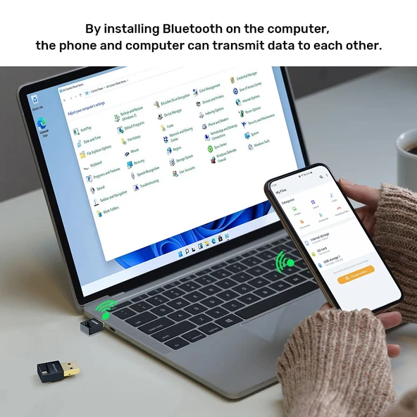 Unitek Usb Bluetooth (v5.3) Kablosuz Adaptör B105B - Resim 6