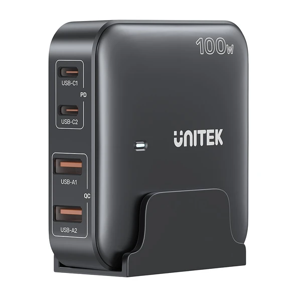 Unitek 100W Masaüstü Gan Şarj İstasyonu Siyah (P1229ABK) ürün görseli 1