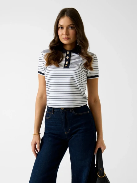 Guess W6GP17K2946 Ss Polo Nk Alphonsin Kadın Polo Tişört ürün görseli 1