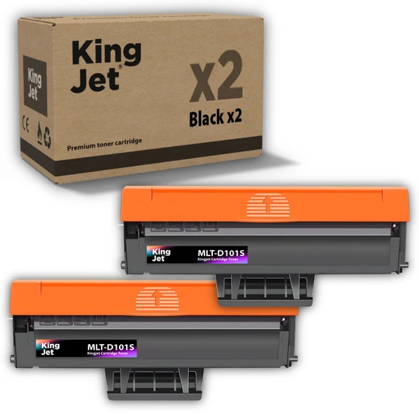 KingJET Samsung Uyumlu MLT-D101S Standart Kapasiteli (2'li Paket) Çipli Muadil Toner | SCX-3405 ürün görseli 1
