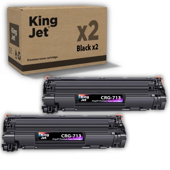 KingJET Canon Uyumlu CRG-713 Standart Kapasiteli (2'li Paket) Çipli Muadil Toneri | LBP3250 ürün görseli 1
