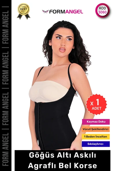 #Korse Vücut Şekillendiren Toparlayıcı Kadın Göğüs Altı Askılı Agraflı Bel Korse - 1 Adet ürün görseli 1