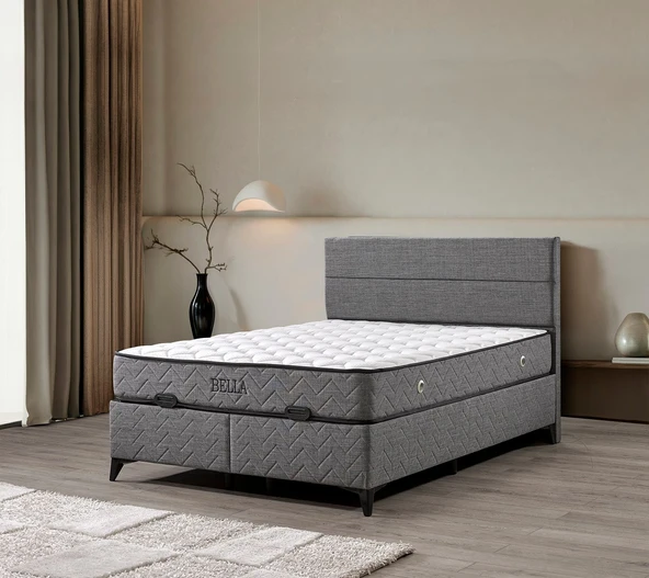 Bella Gri 22 cm Orta Yumuşak Multi Spring Yaylı Çift Taraflı Yatak ürün görseli 1