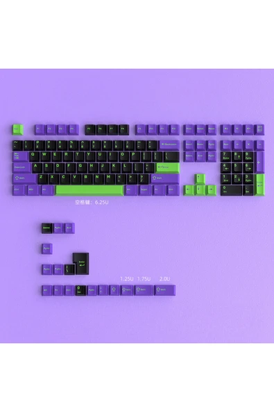 silabor Mekanik Klavye Tuş Başlıkları PBT Malzeme 126 Tuş Orijinal Keycaps ürün görseli 1
