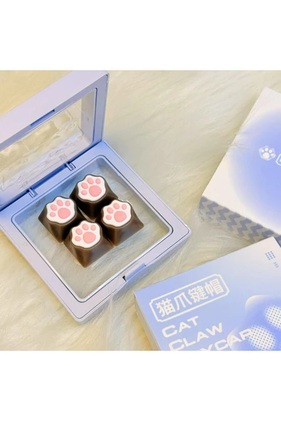silabor Çok Renkli PBT Tuş Takımı Mekanik Klavye Cat Keycaps ürün görseli 1