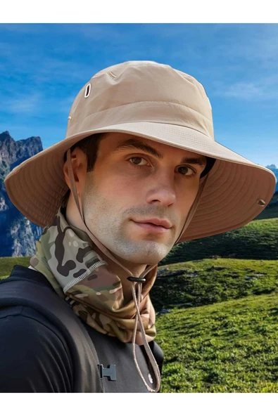 Uniquetrenders Unisex Uv Korumalı Su Geçirmez Yazlık Safari Şapka ürün görseli 1