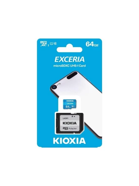 Kioxia Exceria Lmex1l064gg2 64gb 100mb/s Okuma Hızlı Microsd Hafıza Kartı ürün görseli 1