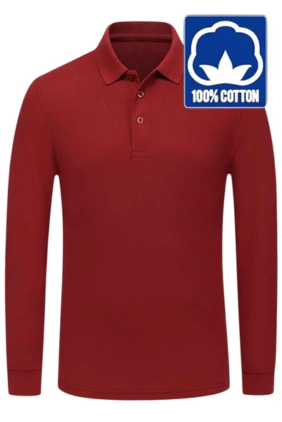 Uniquetrenders Erkek Çocuk Uzun Kol %100 Pamuklu Polo Yaka T-Shirt Günlük Ve Okul Uniforma Okul T-Shirt ürün görseli 1