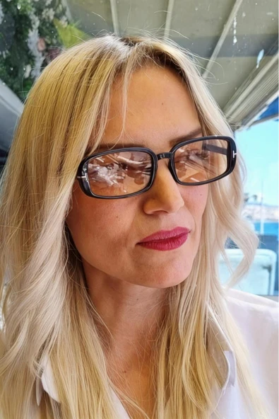 Uniquetrenders Kadın Gwen Vintage Dikdörtgen Model Güneş Gözlüğü ürün görseli 1
