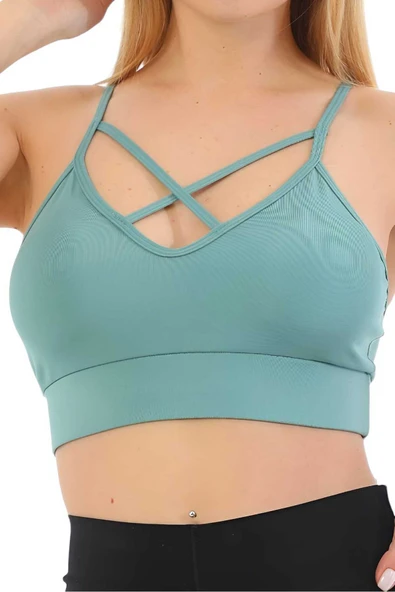 Uniquetrenders Kadın Büstiyer Kadın Çapraz Detaylı Crop ürün görseli 1