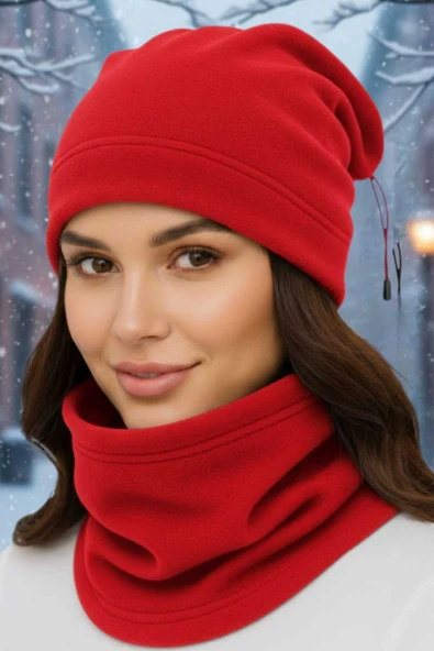 Uniquetrenders Kadın Polar Bere Ve Boyunluk Takımı ürün görseli 1