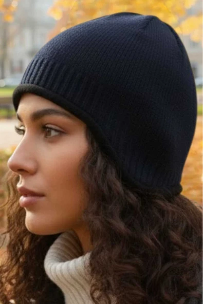 Uniquetrenders Kadın Termal Korumalı Polar Astarlı Triko Örgü Bere ürün görseli 1