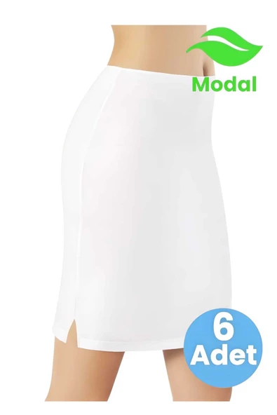 Uniquetrenders Kadın 6'lı Diz Üstü Jüpon Modal Jüpon ürün görseli 1