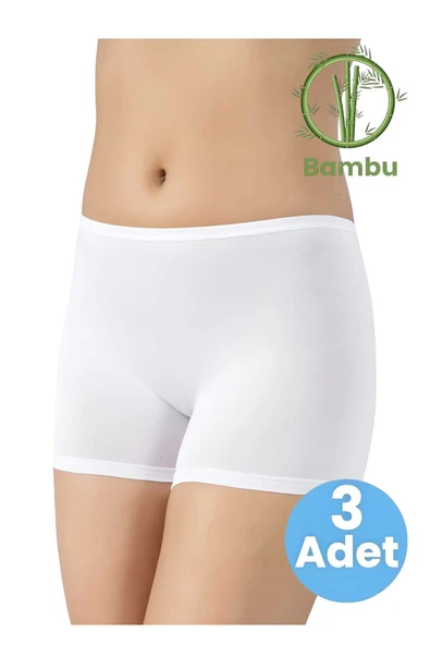 Uniquetrenders Kadın 3'lü Bambu İz Yapmaz Boxer Şort Külot ürün görseli 1