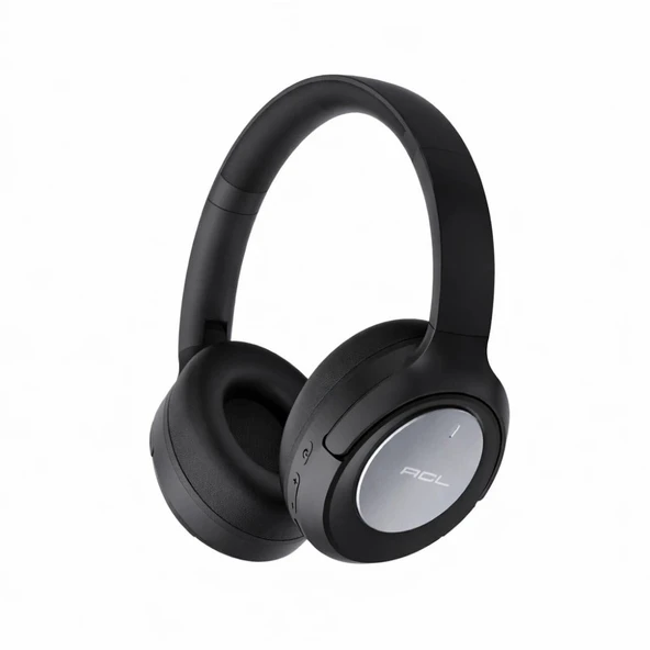 ACL ABK-11 Kablosuz Kulak Üstü Bluetooth Kulaklık Ultra Bass Yumuşak Yastıklı Siyah ürün görseli 1