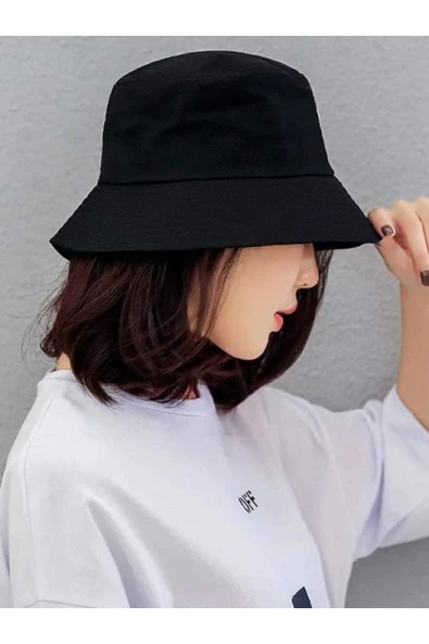 Uniquetrenders Unisex Siyah Uv Korumalı Bucket Şapka ürün görseli 1