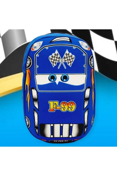 Uniquetrenders Anaokulu Günlük Sırt Çantası F66 Cars Mavi Yarış Arabası Eva Baskı 3-6 Yaş Okul Çantası ürün görseli 1
