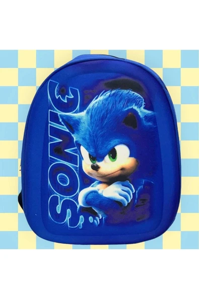 Uniquetrenders 2-6 Yaş Çocuk Anaokulu Kreş Kirpi Sonic Karakter 5d Baskılı Okul Çantası Sırt Çantası ürün görseli 1