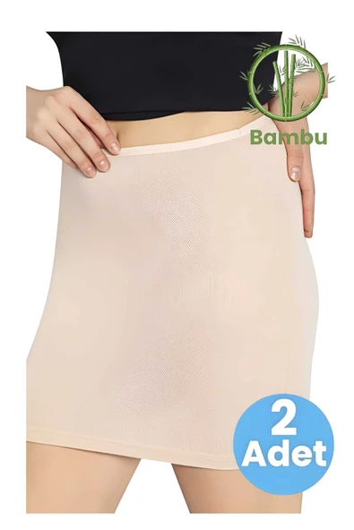Uniquetrenders Kadın 2'li Bambu Kumaş Mini Jüpon ürün görseli 1