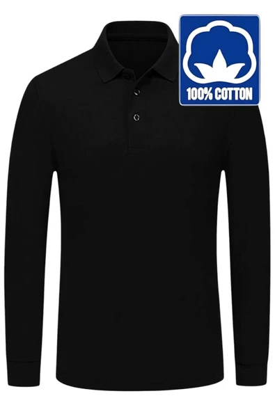 Uniquetrenders Erkek Çocuk Uzun Kol %100 Pamuklu Polo Yaka T-Shirt Günlük Ve Okul Uniforma Okul T-Shirt ürün görseli 1