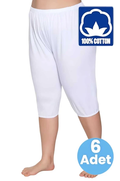 Uniquetrenders Kadın %100 Pamuklu Kısa Pijama 6'lı Paçalı Don ürün görseli 1