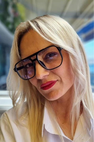 Uniquetrenders Unisex Marlow Mavi Işık Korumalı Dinlendirici Kare Model Ekran Gözlüğü ürün görseli 1