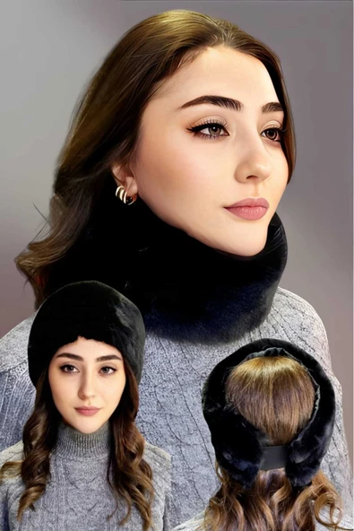 Uniquetrenders Kadın Vegan Kürk Boyunluk Bandana ürün görseli 1