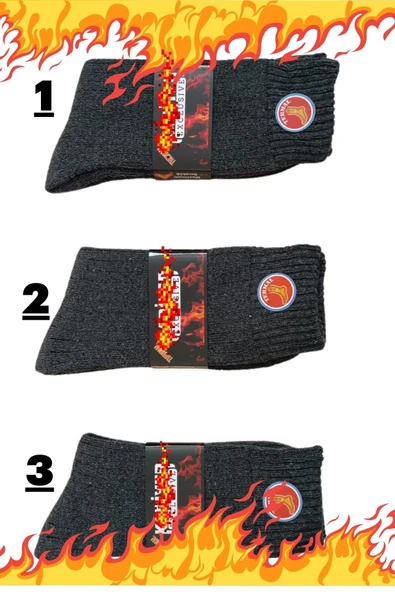 Erkek Kışlık Termal Çorap 3 Çift - Resim 4