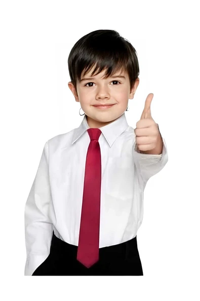 Uniquetrenders Erkek Çocuk 5 - 10 Yaş Lastikli Saten Kravat ürün görseli 1
