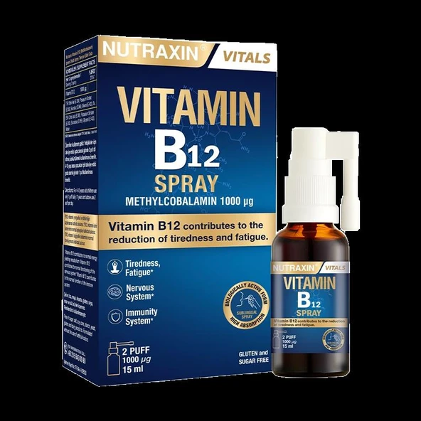 Nutraxin Vitamin B12 Spray 15 ml ürün görseli 1