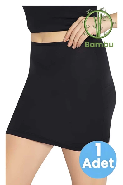Uniquetrenders Kadın Bambu Kumaş Mini Jüpon - Resim 5