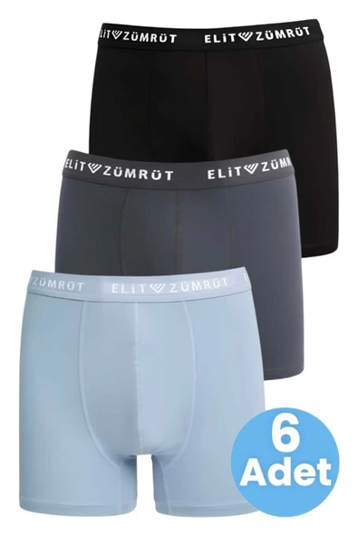 Uniquetrenders Erkek Pamuklu Likralı  6'lı  Boxer ürün görseli 1