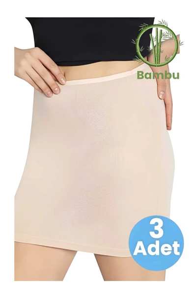 Uniquetrenders Kadın 3'lü Bambu Kumaş Mini Jüpon ürün görseli 1