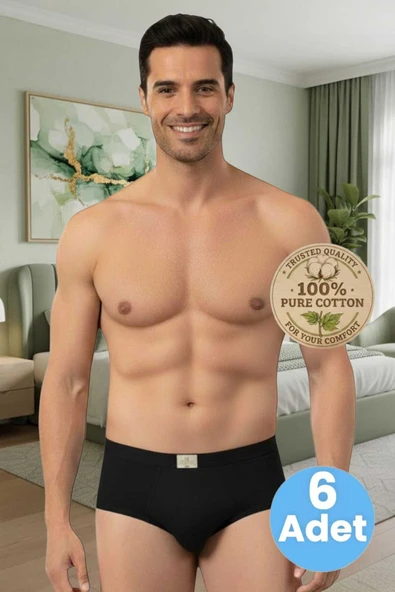 Uniquetrenders Erkek %100 Pamuklu 6'Lı Penye Slip Külot ürün görseli 1