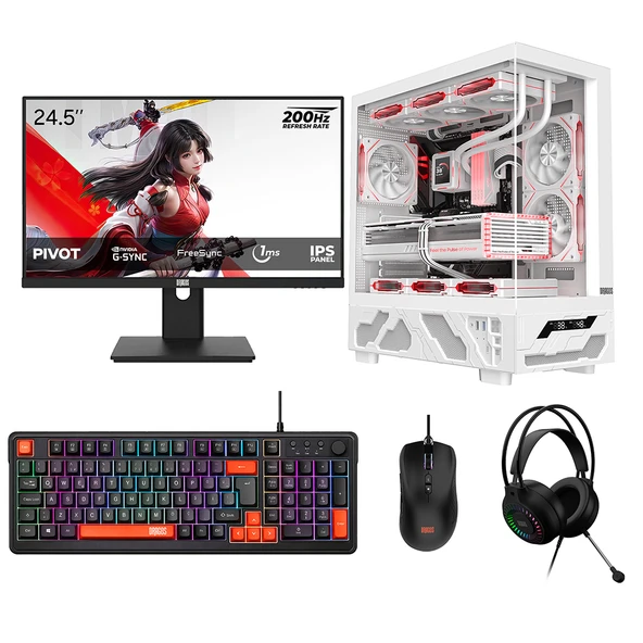 Dragos DRx9909 Ryzen 5 7500X3D 16GB 512GB NVMe 12GB RTX5070 24.5 İnç 200Hz 1ms Oyuncu Oem Paket ürün görseli 1