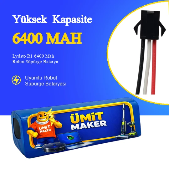 Lydsto R1 6400 Mah Robot Süpürge Bataryası – Orjinal Uyumlu Uzun Ömürlü, Yüksek Performans Pil ürün görseli 1